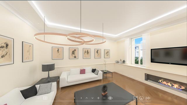 Aménagement intérieur dans une visite virtuelle : Archi Pruvost