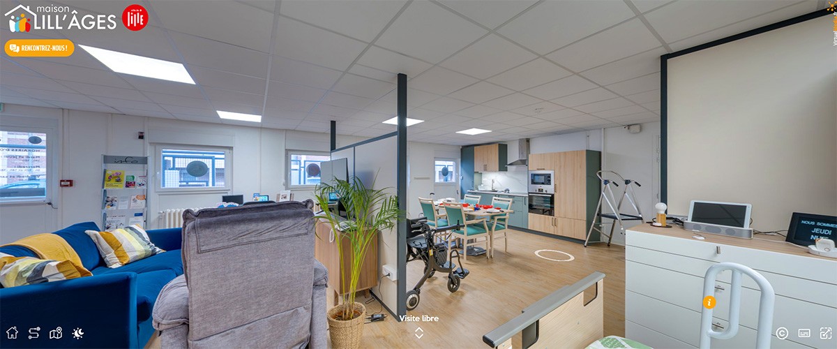Visite virtuelle interactive d’un showroom pédagogique