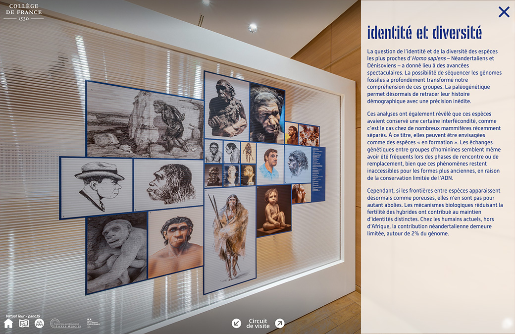 visite virtuelle exposition pr&eacute;histoire - point d'information